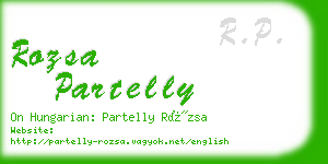 rozsa partelly business card